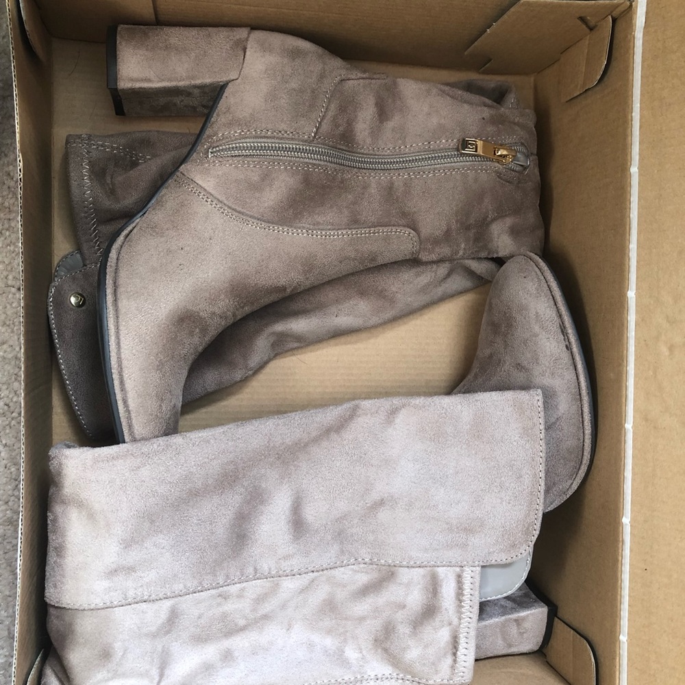 Over the knee heeled boots